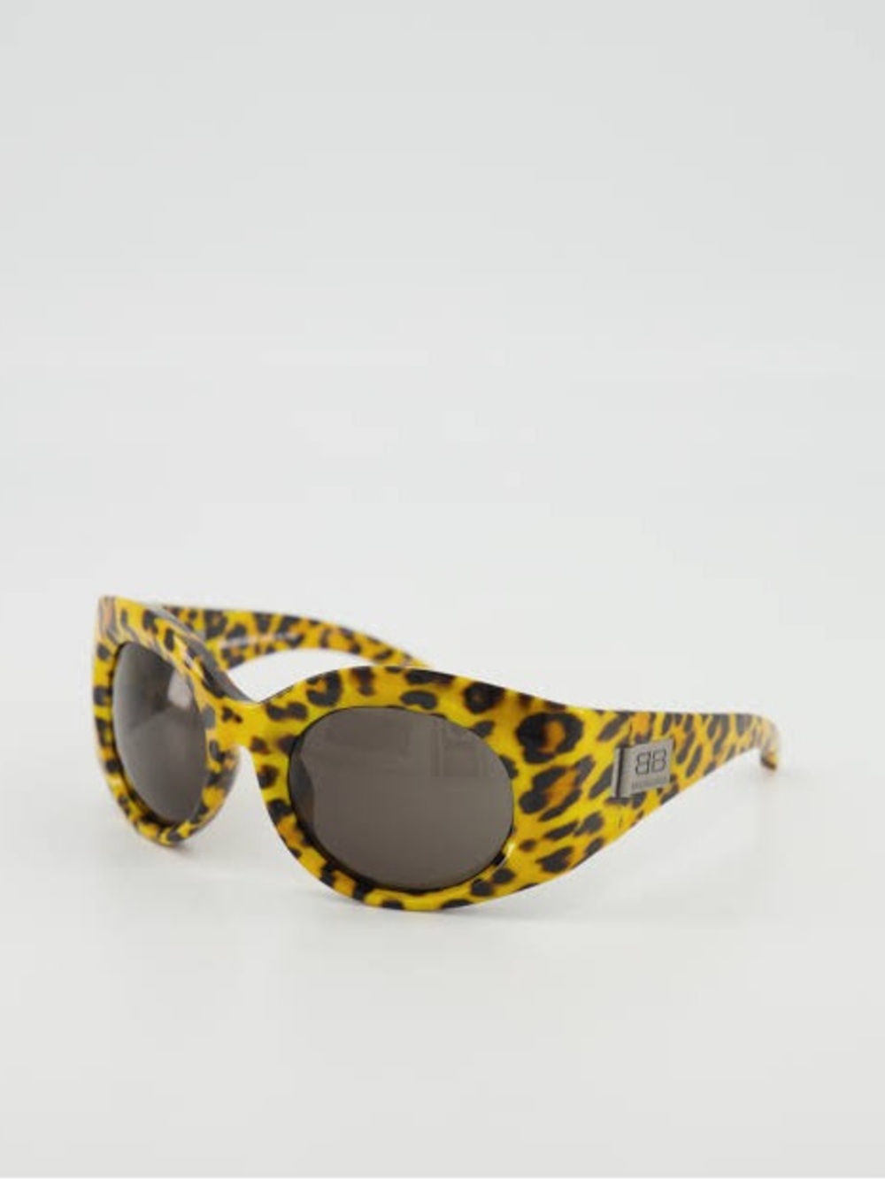 Leopard Print Yellow Sunglasses - Balenciaga